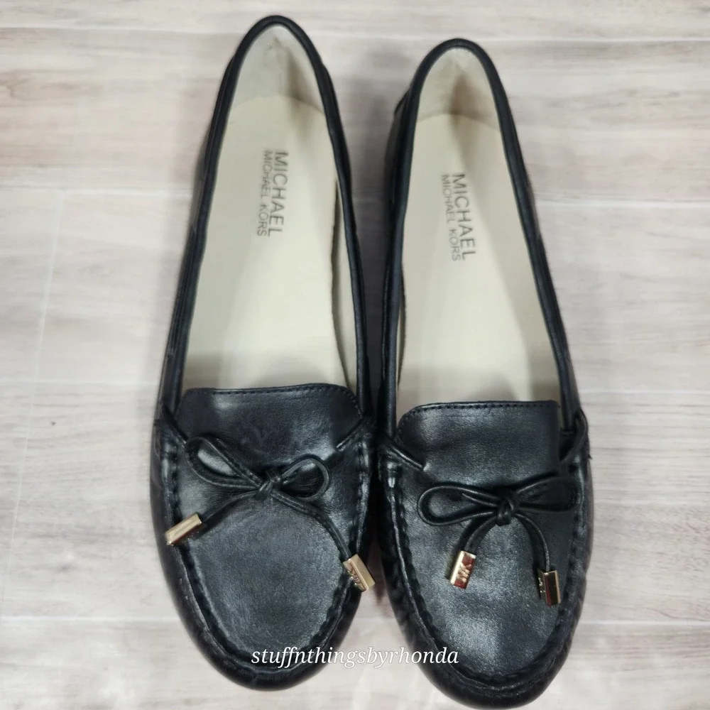 New Without Box Michael Kors Daisy Moc Flats Black Loafers Ladies Flats Sz 7M